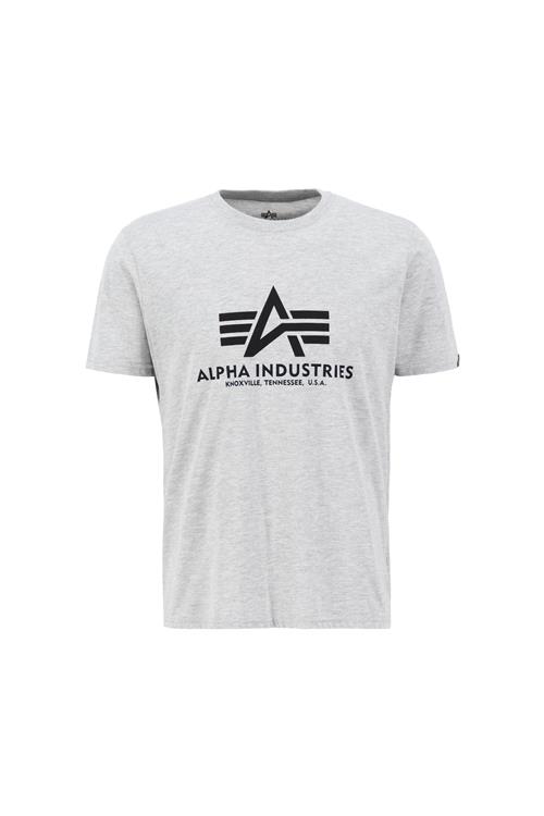 ALPHA INDUSTRIES Bluser & t-shirts  lysegrå / sort