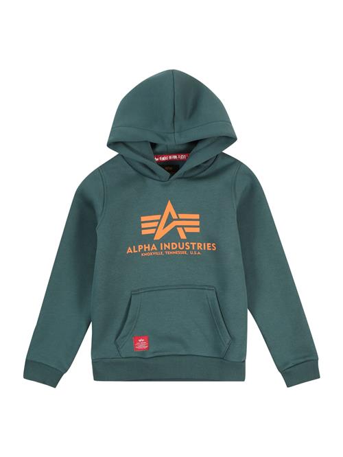 ALPHA INDUSTRIES Sweatshirt  mørkegrøn / orange