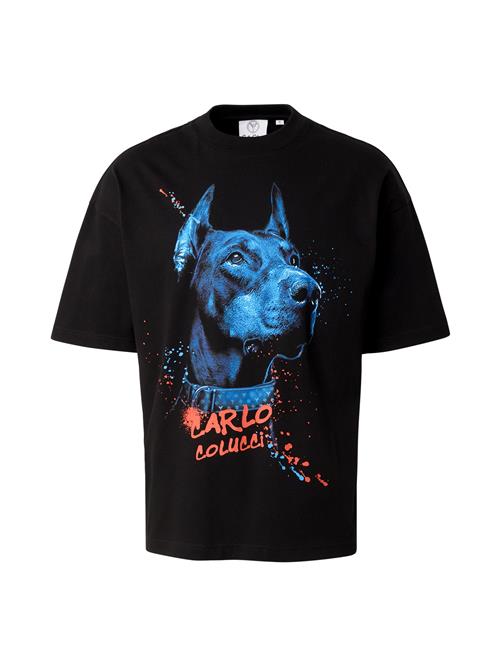 Carlo Colucci Bluser & t-shirts 'Dobermann'  lyseblå / koral / sort