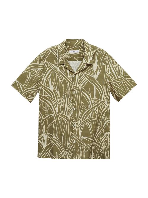 MANGO MAN Skjorte 'Bombay'  khaki / naturhvid