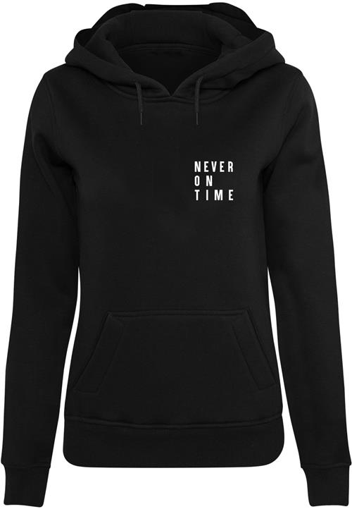 Se Mister Tee Sweatshirt 'Never On Time'  sort / hvid ved About You