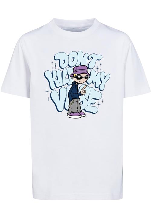 Se Mister Tee Shirts 'Don't Kill My Vibe'  pastelblå / grå / lilla / hvid ved About You