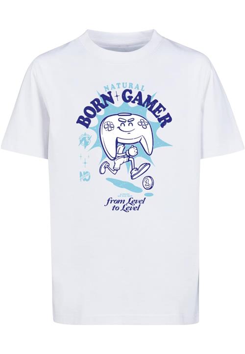 Se Mister Tee Shirts 'Natural Born Gamer'  blå / lyseblå / hvid ved About You