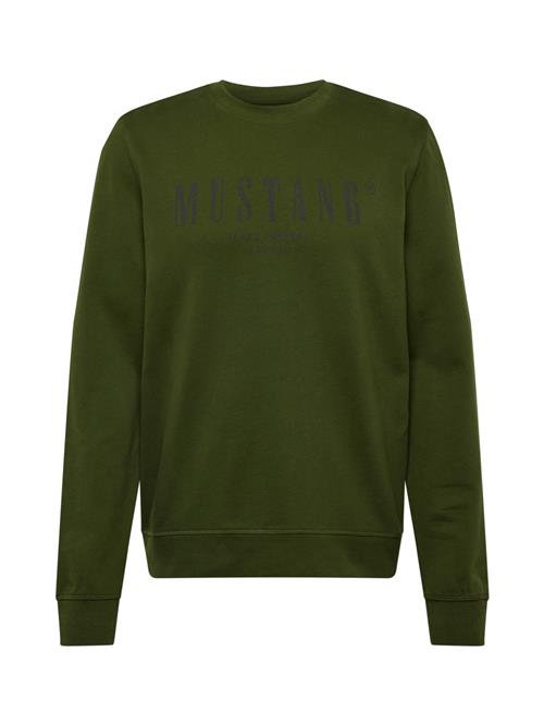 MUSTANG Sweatshirt  grå / mørkegrøn