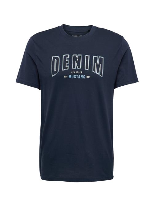 MUSTANG Bluser & t-shirts 'Austin'  navy / lyseblå / hvid