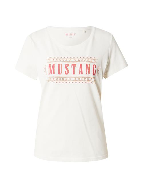 Se MUSTANG Shirts 'ALMA'  gylden gul / lys pink / hvid ved About You