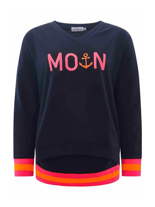 Se Zwillingsherz Sweatshirt 'Dana'  marin / orange / pink ved About You