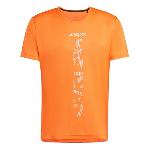 ADIDAS TERREX Funktionsskjorte 'Agravic'  mørkeorange / hvid