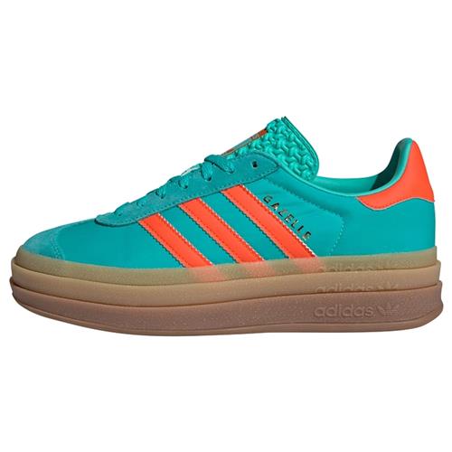 ADIDAS ORIGINALS Sneaker low 'Gazelle Bold'  turkis / guld / orange