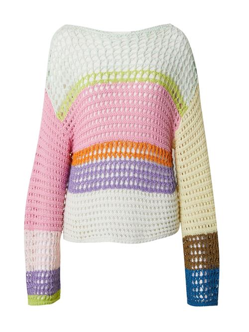 Monki Pullover  mint / lavendel / lys pink / offwhite