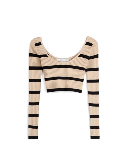 Bershka Pullover  camel / sort