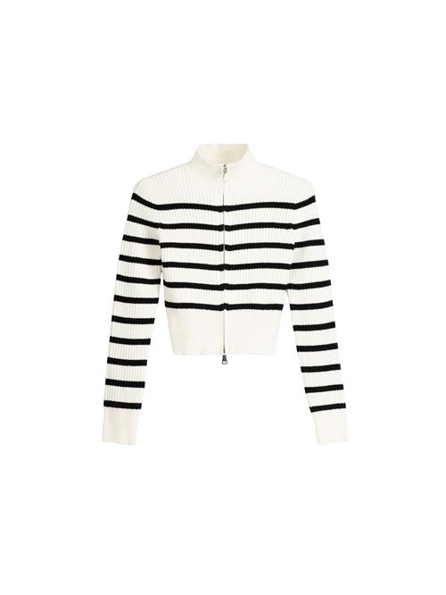 Bershka Cardigan  ecru / sort