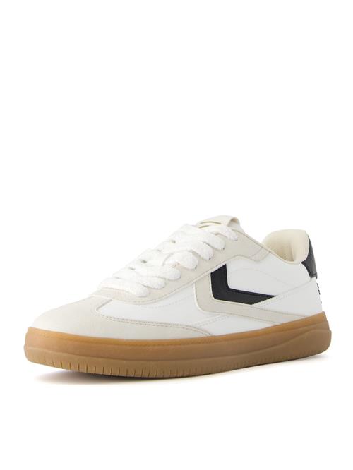 Se Bershka Sneaker low  lysegrå / sort / hvid ved About You