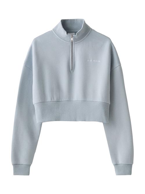 Bershka Sweatshirt  lyseblå / hvid