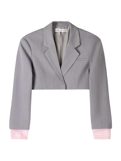 Bershka Blazer  grå / lyserød / offwhite