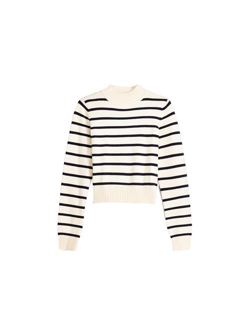 Bershka Pullover  ecru / sort