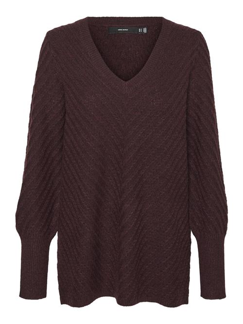 VERO MODA Pullover 'ANJASTINNA'  bordeaux / purpur