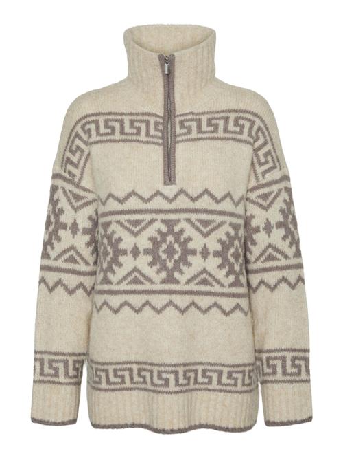 Se VERO MODA Pullover  beige / grå ved About You