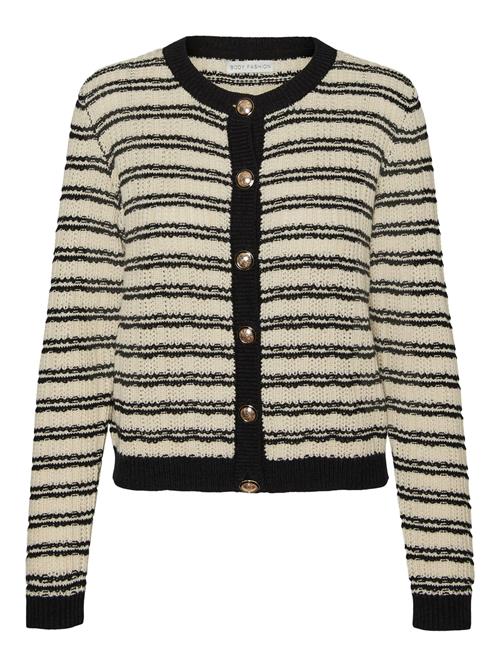 Se VERO MODA Cardigan 'VMCHARLOT'  creme / sort ved About You