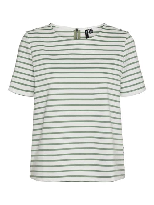 Se VERO MODA Shirts 'ABBY'  grøn / hvid ved About You