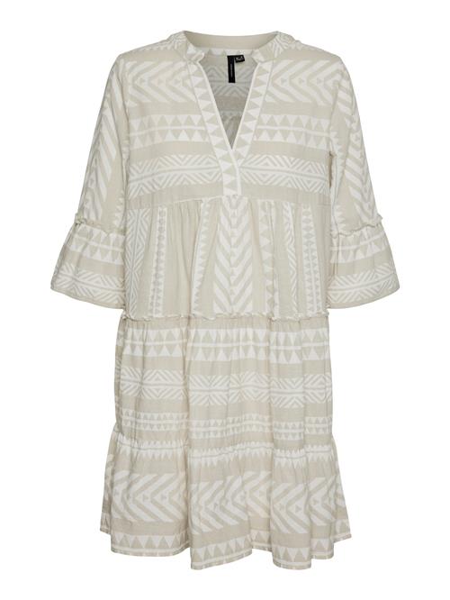 VERO MODA Blusekjole 'Dicthe'  beige / hvid
