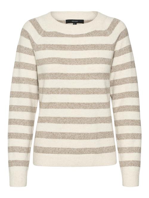 VERO MODA Pullover 'Doffy'  ecru / brun