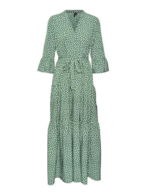 VERO MODA Blusekjole 'Zera'  grøn / hvid
