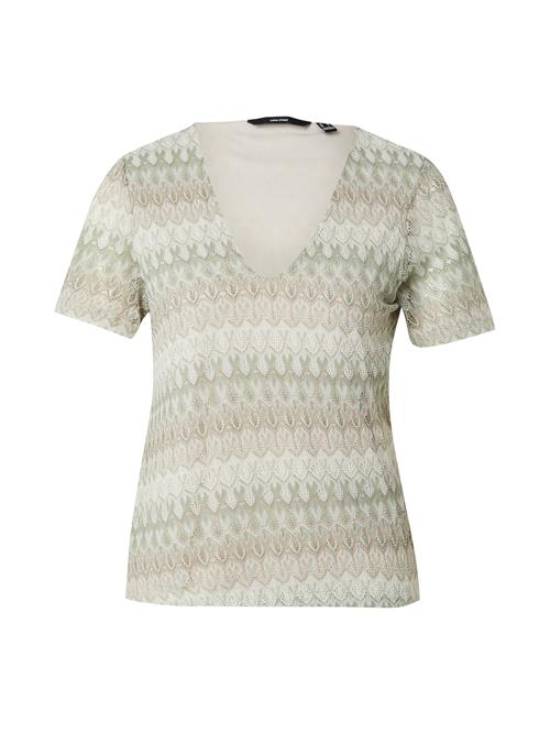 Se VERO MODA Shirts 'DICTE'  brun / mint / hvid ved About You