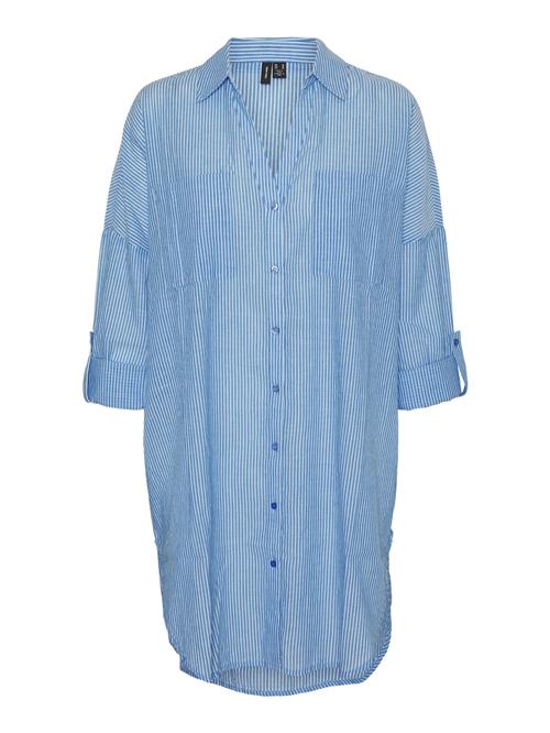 VERO MODA Bluse 'ISABEL'  lyseblå / hvid