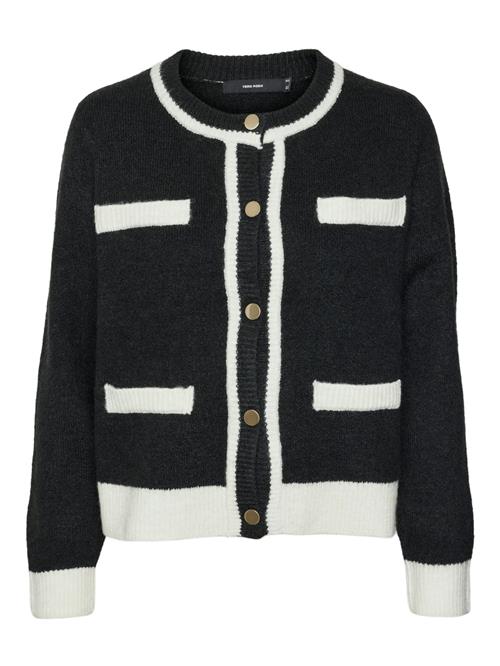 VERO MODA Cardigan 'VMRania'  sort / hvid