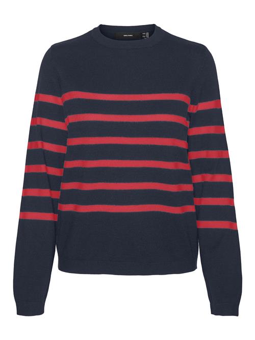 VERO MODA Pullover 'SABA'  mørkeblå / rød