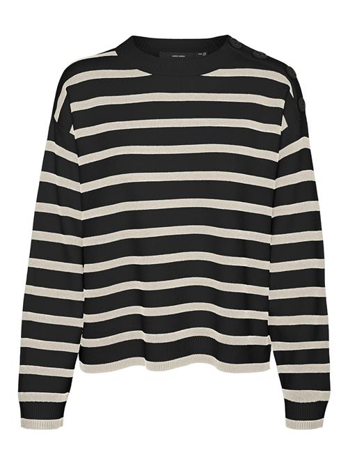 Se VERO MODA Pullover 'SABA'  beige / sort ved About You