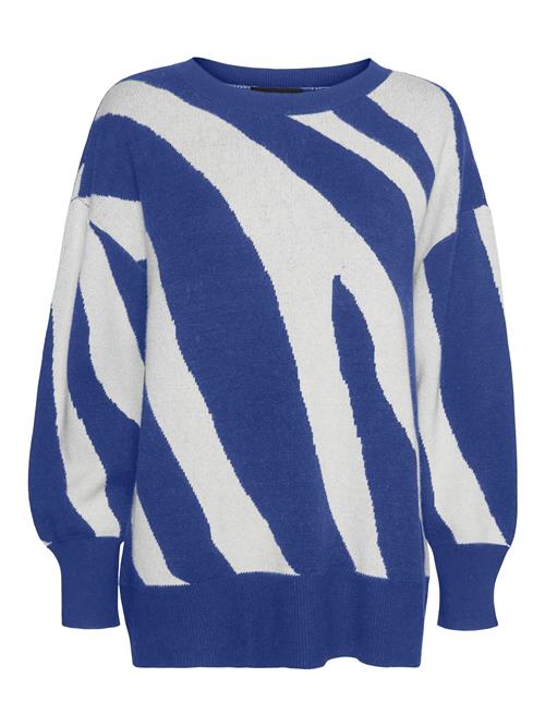 VERO MODA Pullover 'VMNancy'  blå / hvid