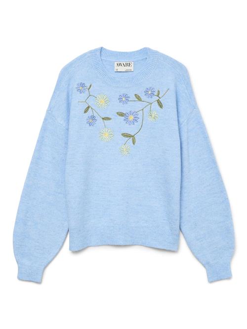 Se VERO MODA Pullover 'VMAlina'  himmelblå / grøn / mint ved About You