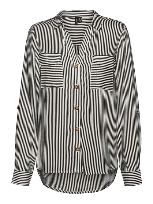 VERO MODA Bluse 'VMBumpy'  choko / hvid