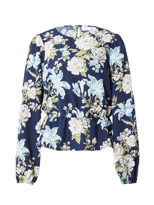 Se VILA Bluse 'CHARLOTTI'  navy / lyseblå / græsgrøn / pudder ved About You