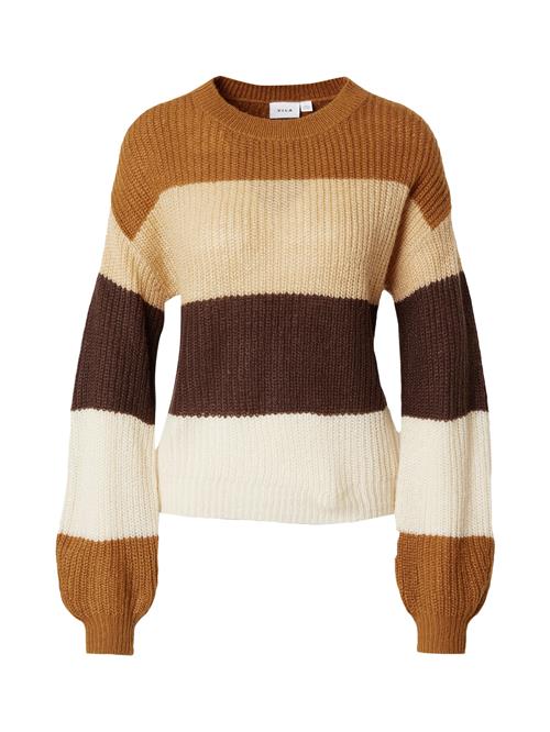 Se VILA Pullover 'VIRita'  beige / cognac / cappuccino / mørkebrun ved About You