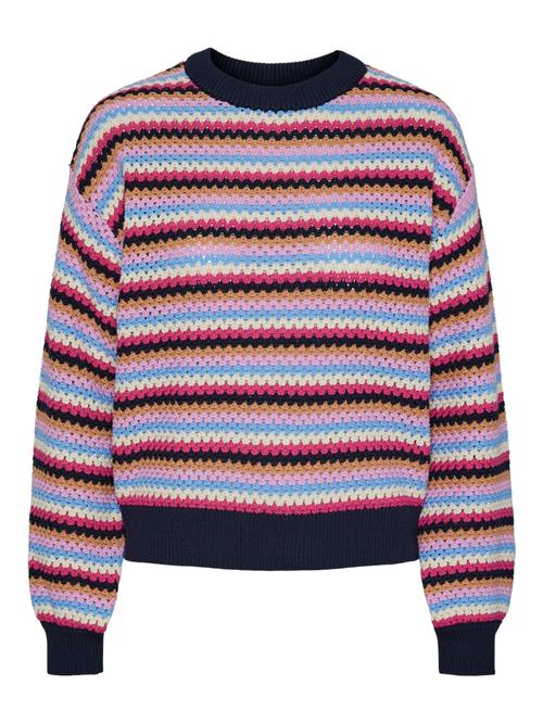 YAS Pullover 'YASBELA'  navy / azur / lilla / pink / lyserød / hvid