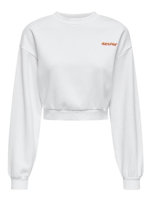 ONLY Sweatshirt  orange / hvid