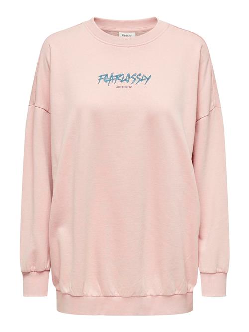 Se ONLY Sweatshirt 'LUCINDA'  azur / pastelgul / grøn / rosé ved About You