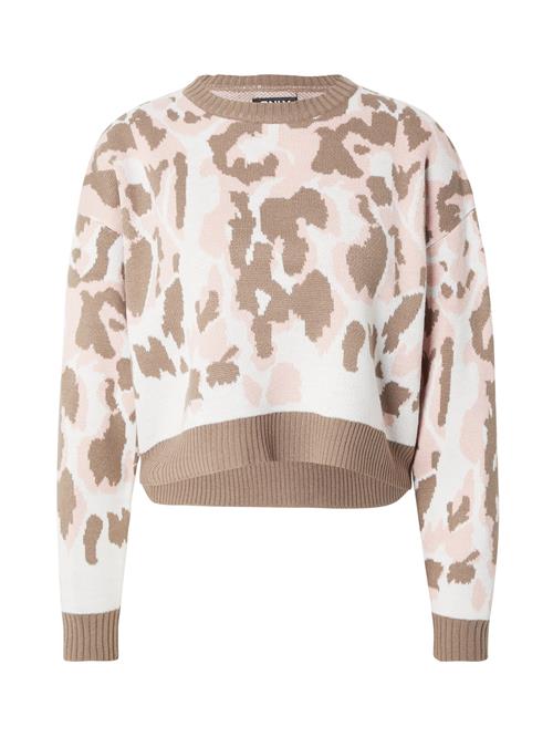 Se ONLY Pullover 'ONLFLAIR'  brun / pastelpink / hvid ved About You