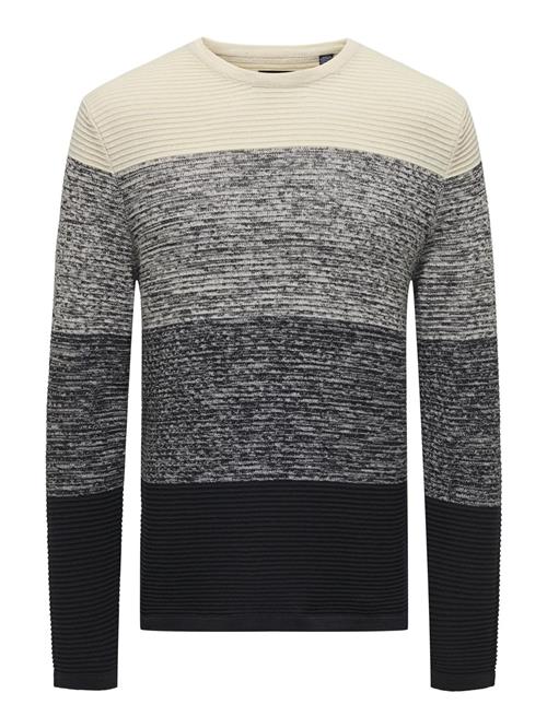 Se Only & Sons Pullover  grå-meleret / sort / hvid ved About You