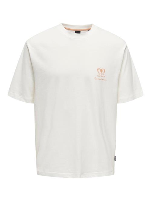 Only & Sons Bluser & t-shirts 'MILO'  fersken / hvid