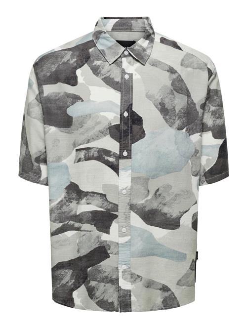 Only & Sons Skjorte 'Bud'  antracit / khaki / mint / hvid