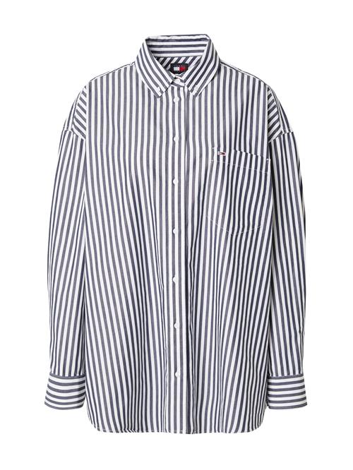 Se Tommy Jeans Bluse 'OVS PINSTRIPE'  blå / rød / hvid ved About You