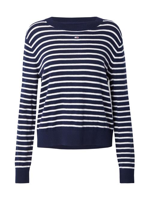 Tommy Jeans Pullover 'ESSENTIAL'  blå / hvid