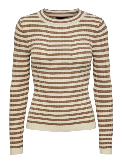 PIECES Pullover 'Crista'  beige / brun