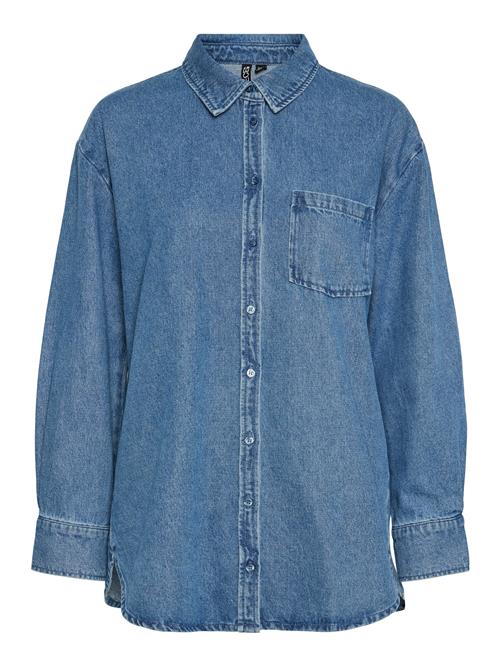 PIECES Bluse 'PCMaisie'  blue denim