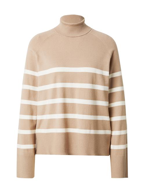 PIECES Pullover 'SIA'  camel / hvid