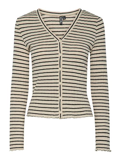 PIECES Cardigan 'PCIris'  beige / sort